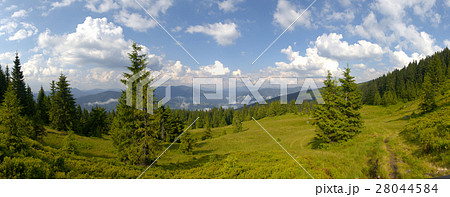 Sunny day in mountain landscape 28044584