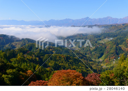 長野　鬼無里　大望峠からの眺め 28046140