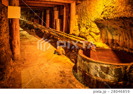 Underground corridor in a mine 28046859