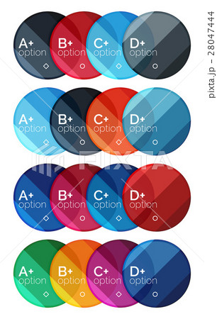 Set of round infographic banners with options Set of round infographic banners with options 28047444