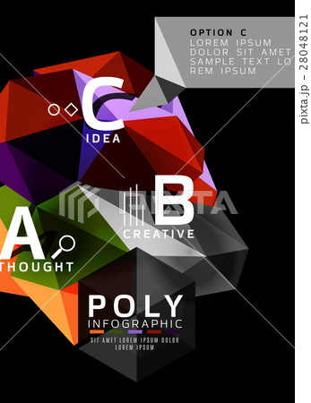 Abstract triangle option infographic template Abstract triangle option infographic template 28048121