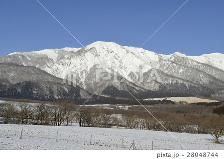鬼首の雪景色と禿岳・鳴子温泉鬼首(宮城県) 鬼首の雪景色と禿岳・鳴子温泉鬼首(宮城県) 28048744