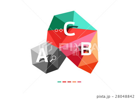 Abstract low poly infographics template 28048842