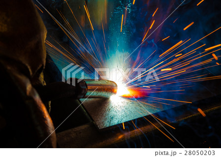 Industrial steel welder in factory technical, 28050203