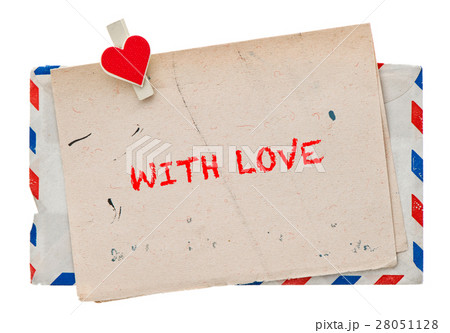 vintage air mail envelope. retro post love letter 28051128