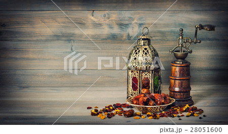 Golden lantern antique mill. Arabic decoration Golden lantern antique mill. Arabic decoration 28051600