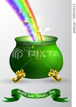 St Patricks day green pot with rainbow St Patricks day green pot with rainbow 28052013