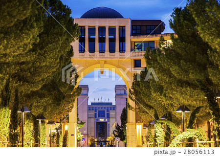 France, Occitanie, Montpellier, Modern architecture of Quartier Antigone 28056113