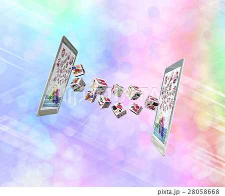 ネットショップにアクセスするスマートフォン 28058668