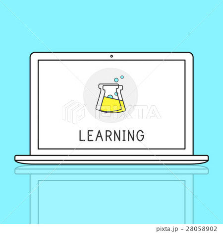 Science Lab Experiment Beaker Icon Concept 28058902