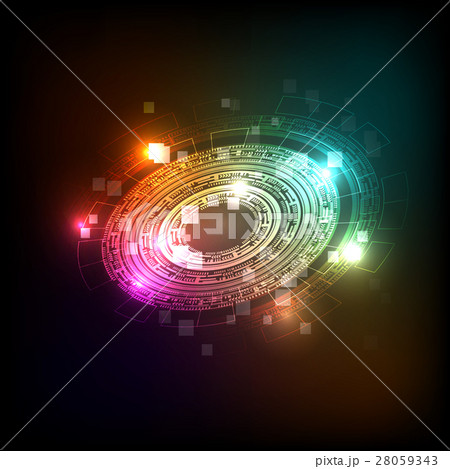 Abstract futuristic technology colorful background 28059343