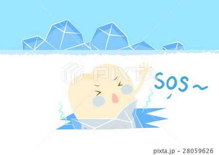 cartoon tooth with sensitivity problems 28059626