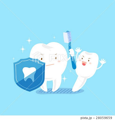 cute cartoon tooth health concept 28059659