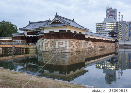 広島城、御門橋と平櫓 広島城、御門橋と平櫓 28060618
