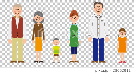 Three generations family vector - Stock Illustration [28062911] - PIXTA