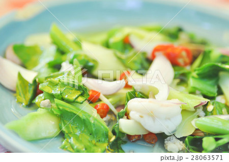 spicy salad or spicy kale with shrimp salad spicy salad or spicy kale with shrimp salad 28063571