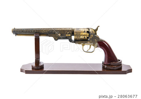 Antique gun on white background 28063677