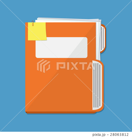 Orange documents folder Orange documents folder 28063812