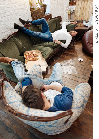 Brutal bearded men sleeping in different positions 28064997