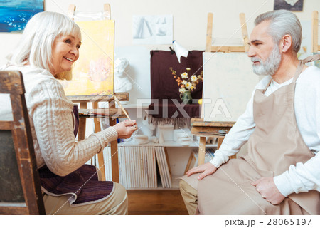 Male and female artists painting together 28065197