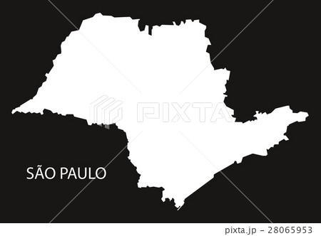 Sao Paulo Brazil Map black inverted Sao Paulo Brazil Map black inverted 28065953