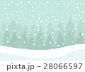 Winter scene, Falling snow and pine forest 28066597