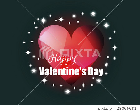 Happy Valentine's Day. Heart with rays of light. 28066681