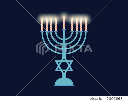 Happy hanukkah. Hanukkah candles flat design 28066684