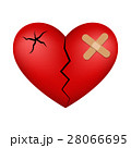 Mending broken heart, broken heart with plaster 28066695