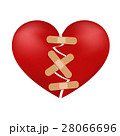 Mending broken heart, broken heart with plaster 28066696