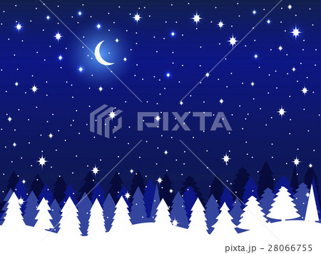 Happy New Year. Winter landscape with snowflakes 28066755