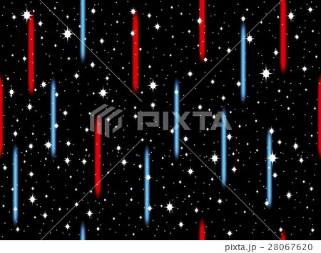 Red and blue lasers on the background of stars 28067620