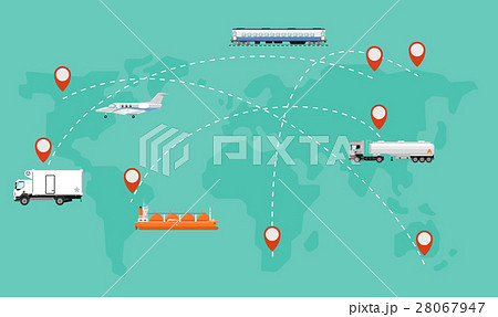 Global logistics network concept in flat design 28067947