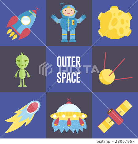 Space Cartoon Vector Icons Collection 28067967