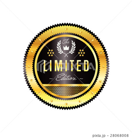 Gold badge with black text vector isolated Gold badge with black text vector isolated 28068008