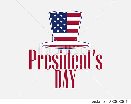 Happy Presidents Day. Uncle Sam hat and text 28068061