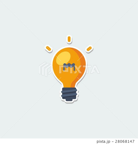 Colorful business symbol - light bulb 28068147
