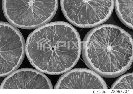 black and white sicilian oranges sliced 28068284