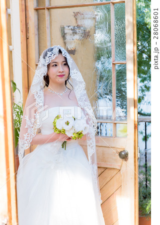 ウエディングイメージ、ベール、ウェディングドレス 28068601