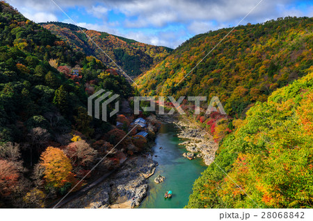 Hozu River in autumn, Arashiyama, Kyoto, Japan Hozu River in autumn, Arashiyama, Kyoto, Japan 28068842
