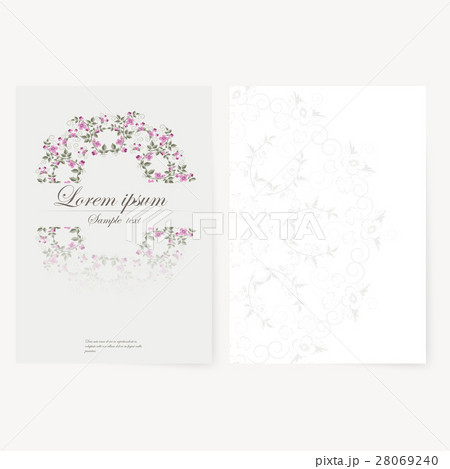 template for folder, business card and invitation 28069240