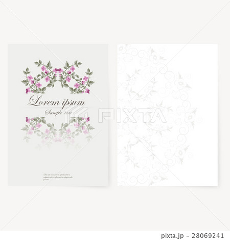 template for folder, business card and invitation 28069241