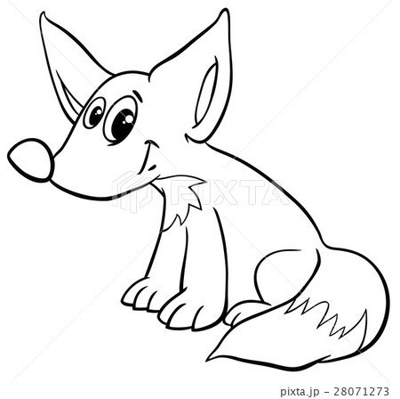 young fox coloring page 28071273