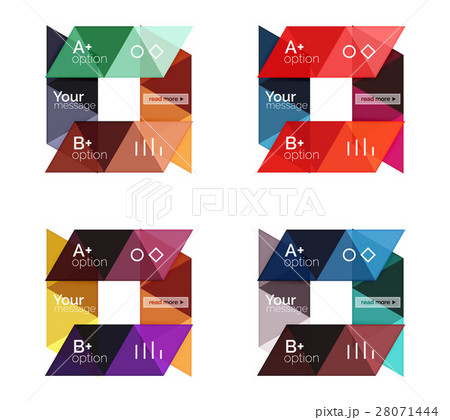 Set of vector triangle geometric infographic 28071444