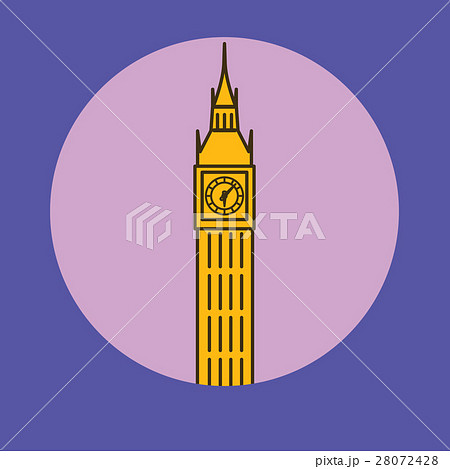 London Big Ben linear illustration London Big Ben linear illustration 28072428