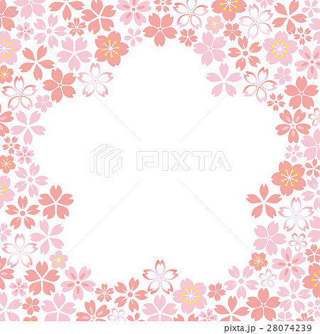 桜のフレーム素材のイラスト素材 28074239 Pixta