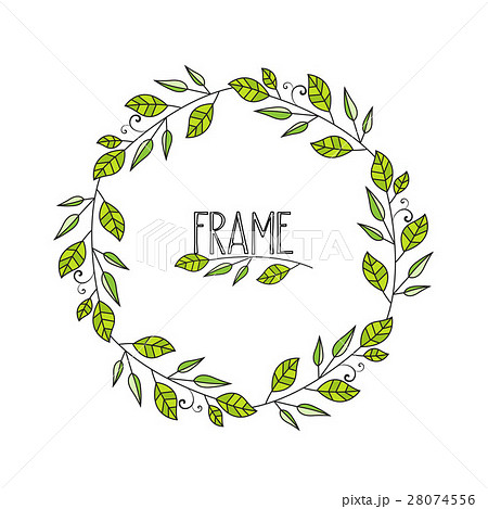 Frame Branches With Leavesのイラスト素材 28074556 Pixta
