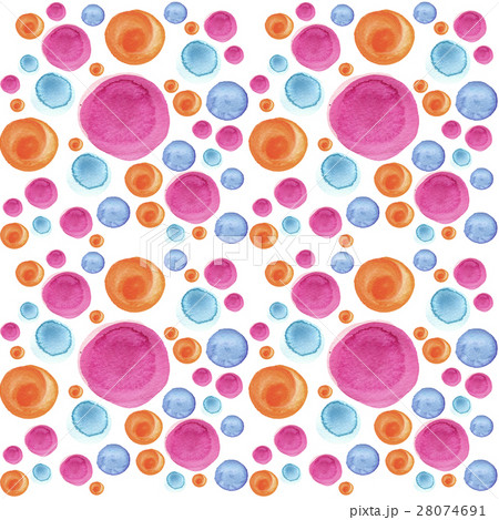 Watercolor circle pattern. Round elements 28074691