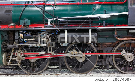 Green antique stream train 28074987