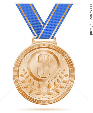 medal winner sport bronze vector illustration 28075434
